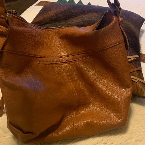 The Sak Tan Leather Fringe Shoulder Bag - Picture 3 of 3